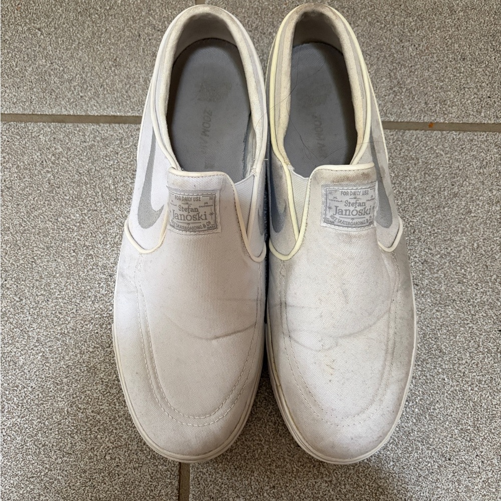 Nike White Slip-On Men's Sneakers